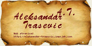 Aleksandar Trašević vizit kartica